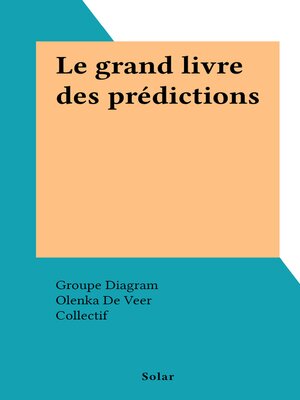 cover image of Le grand livre des prédictions